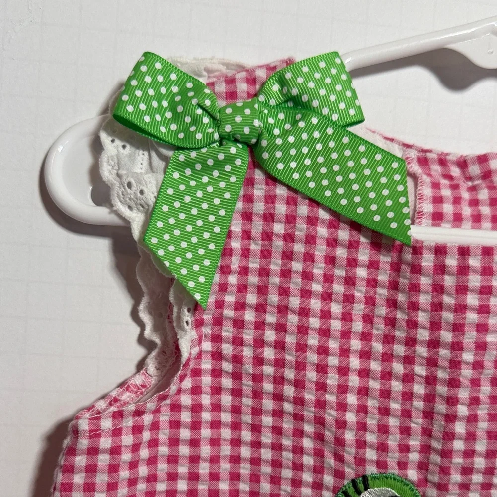 Good Lad Pink Gingham Frog Dress 2T - Picture 8 of 8